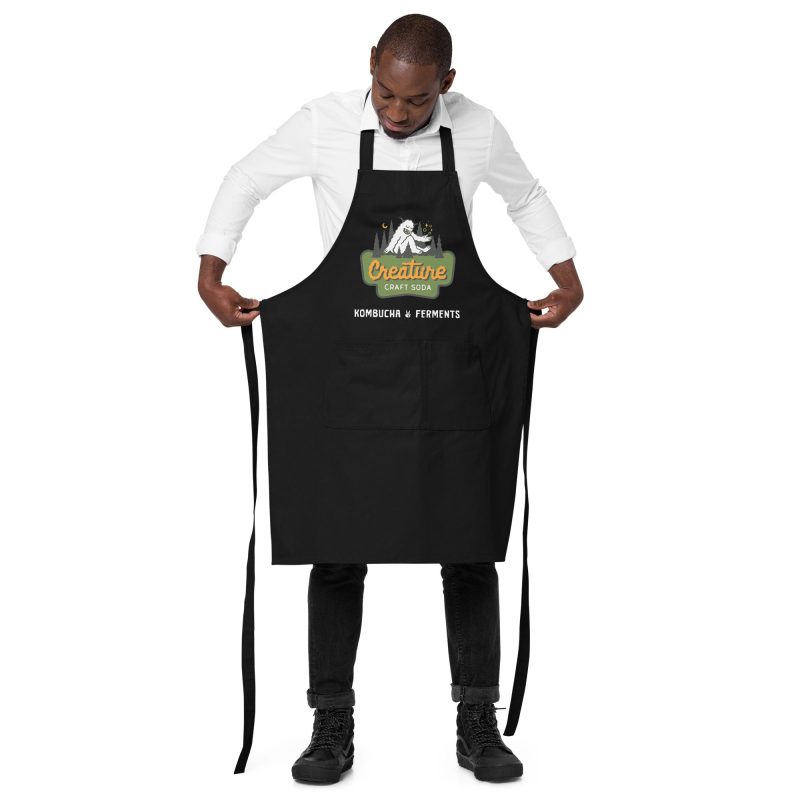 organic cotton apron black front 2 6327e149854ae