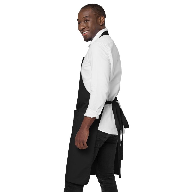 organic cotton apron black left 6327e149855af